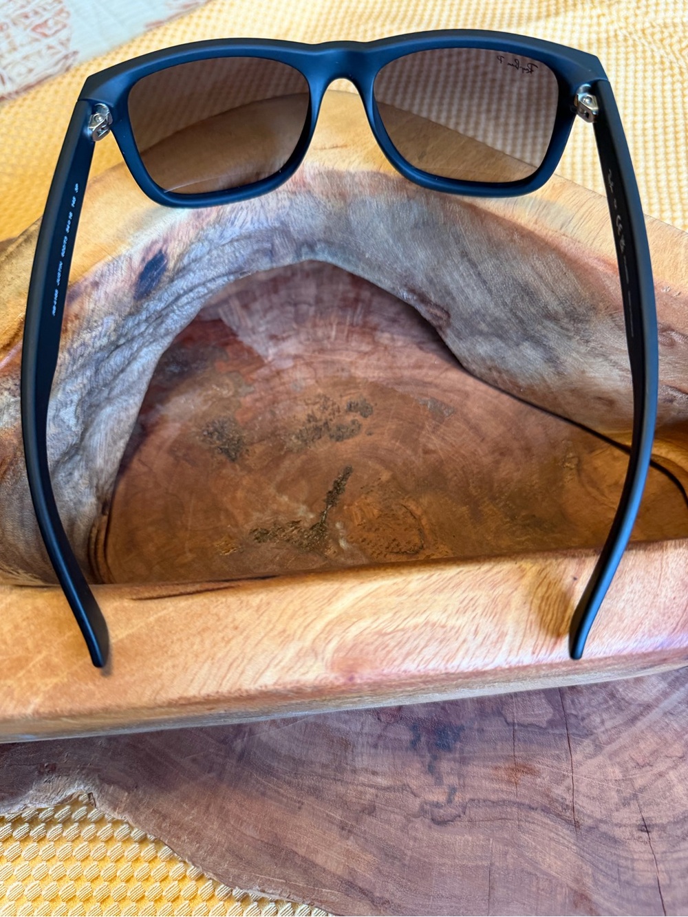 Ray-Ban Polarized Matte Black Sunglasses. Like New - Picture 2 of 5